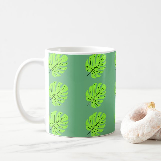 Mug Jour de la Terre Feuilles Vertes  (Avec donut)