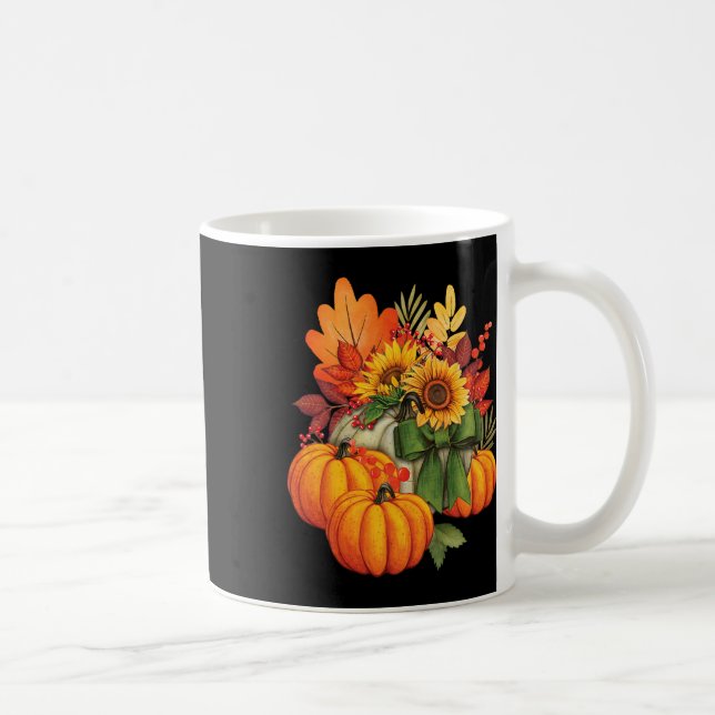 Mug Jour de l'Action de Grâce Citrouille Tournesol Aut (Droite)