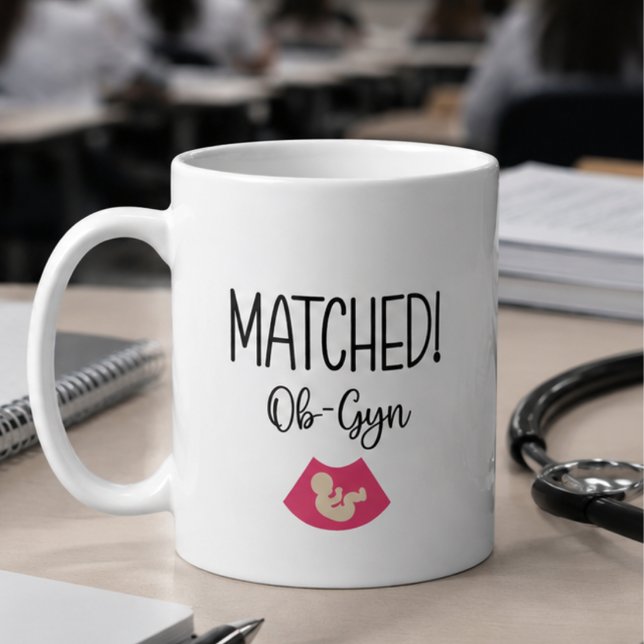 Mug Jour de l'appariement en résidence Ob-Gyn (Créateur téléchargé)