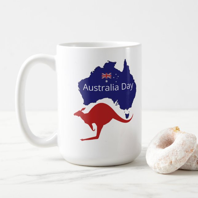 Mug Jour de l'Australie Kangourou (Avec donut)