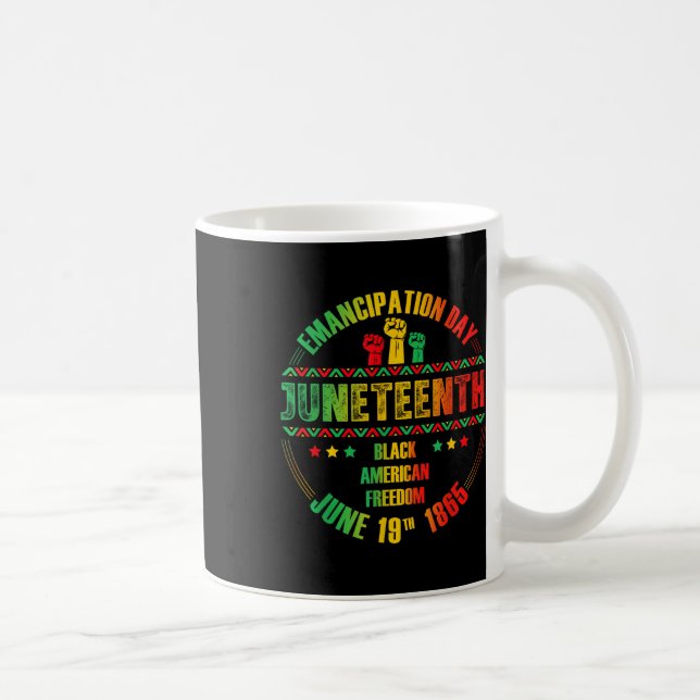 Mug Jour de l'Émancipation 19 juin 1865 M Noir (Droite)