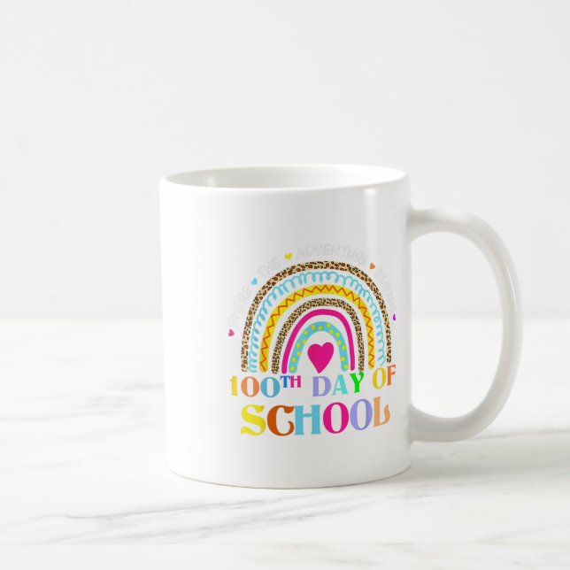 Mug Jour De L'Enseignant De L'École - 100 Jours Smarte (Droite)