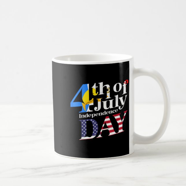 Mug Jour de l'Indépendance - 4 juillet - Drapeau USA A (Droite)