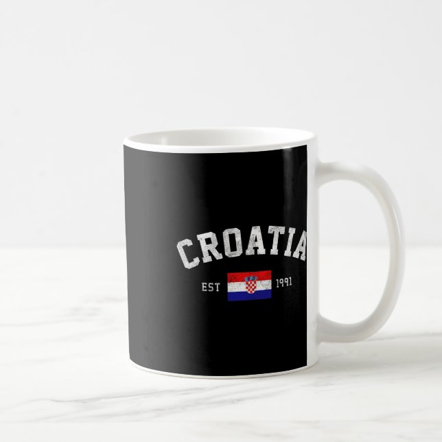Mug Jour de l'indépendance du drapeau croate env. 1991 (Droite)