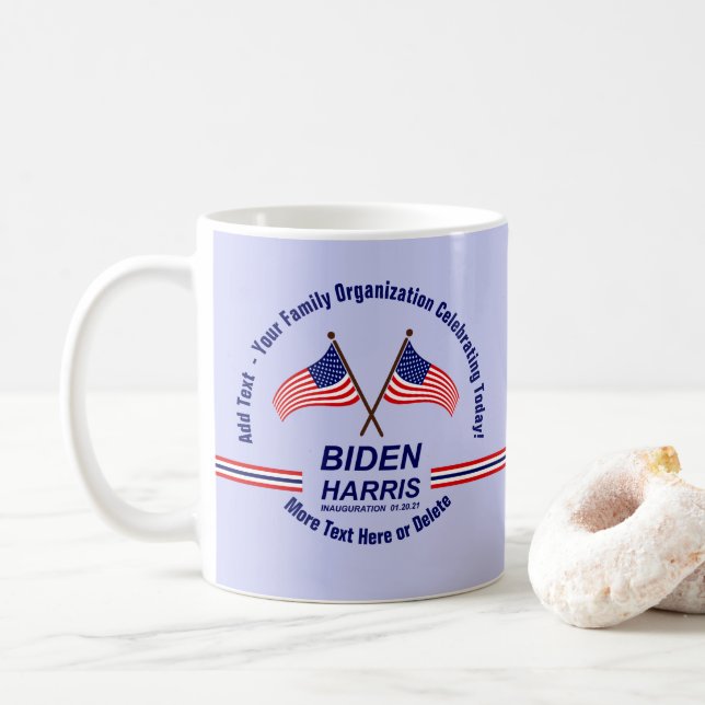 Mug Jour de l'investiture Ajouter votre nom Texte (Avec donut)