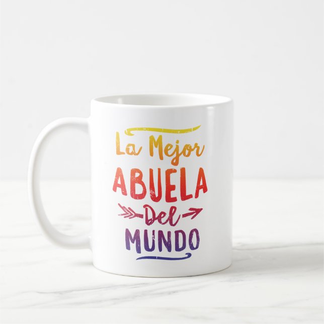 Mug Jour de mères de Mejor Abuela Del Mundo Grandma de (Gauche)