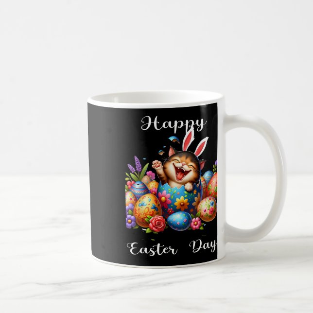 Mug Jour De Pâques Chat Bunny Oeufs Oreilles Pour Homm (Droite)