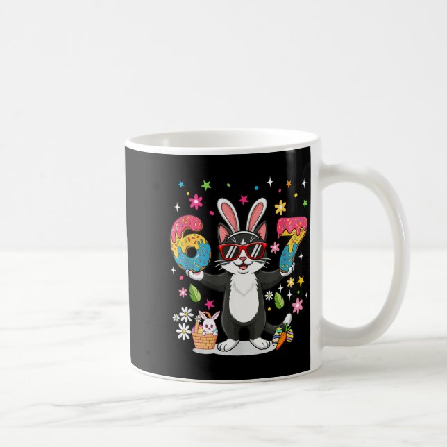 Mug Jour de Pâques Chat Œufs Drôle de Lapin Six Sept 6 (Droite)