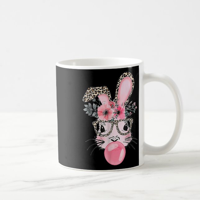 Mug Jour de Pâques du lapin mignon avec le léopard de  (Droite)
