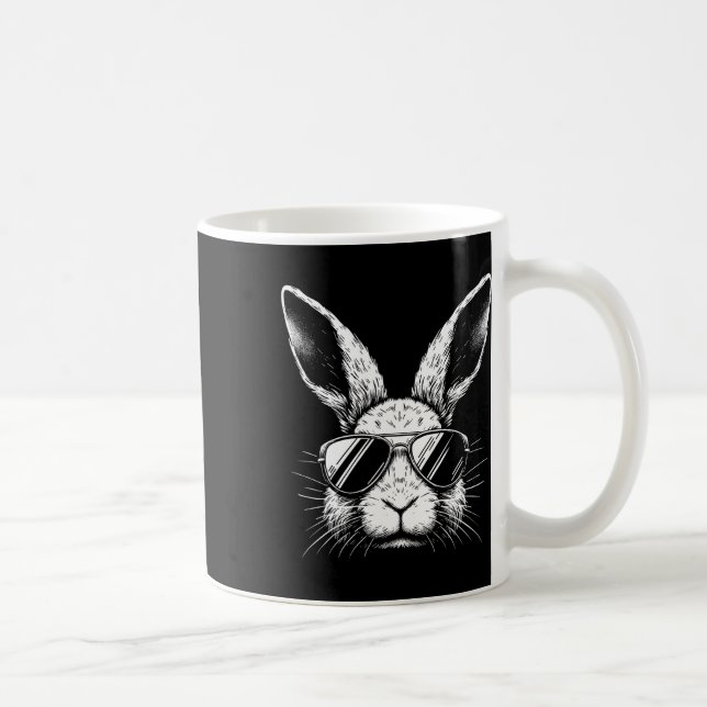 Mug Jour De Pâques Visage De Lapin Avec Lunettes De So (Droite)