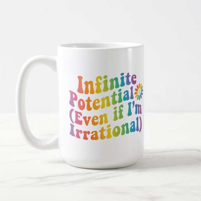 Mug Jour de Pi Irrationnel au Potentiel Infini Rétro M (Gauche)