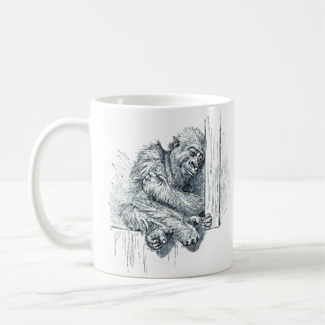Mug Jour de repos - Young Ape Gorilla (Gauche)