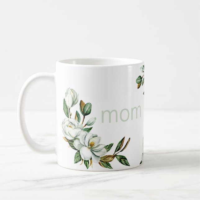 Mug Jour des mères blanches modernes de Magnolia (Gauche)