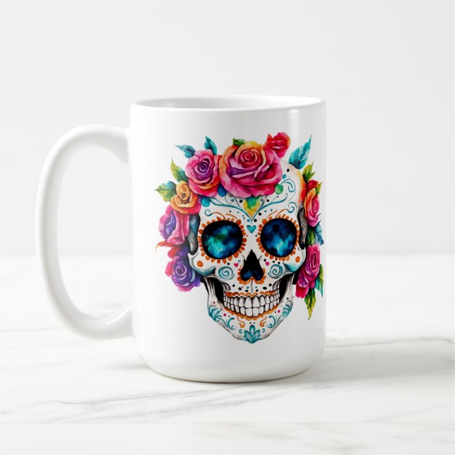 Mug Jour des morts | Crâne à sucre Día de Los Muertos (Gauche)
