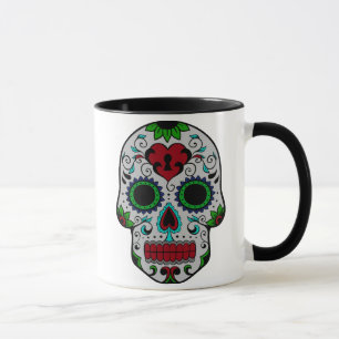Mug Jour des morts en rouge et le vert