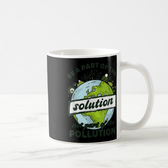 Mug Jour des terres Faire Partie De La Solution Non Po (Droite)