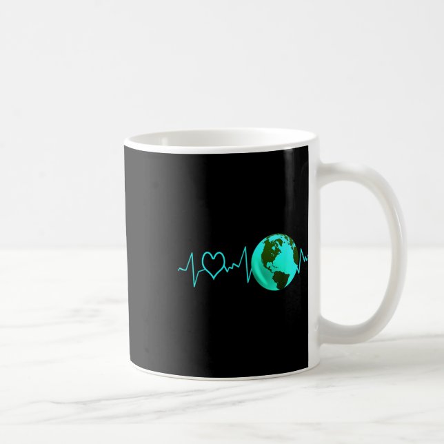 Mug Jour des terres Heartbeat Recycling Climate Change (Droite)