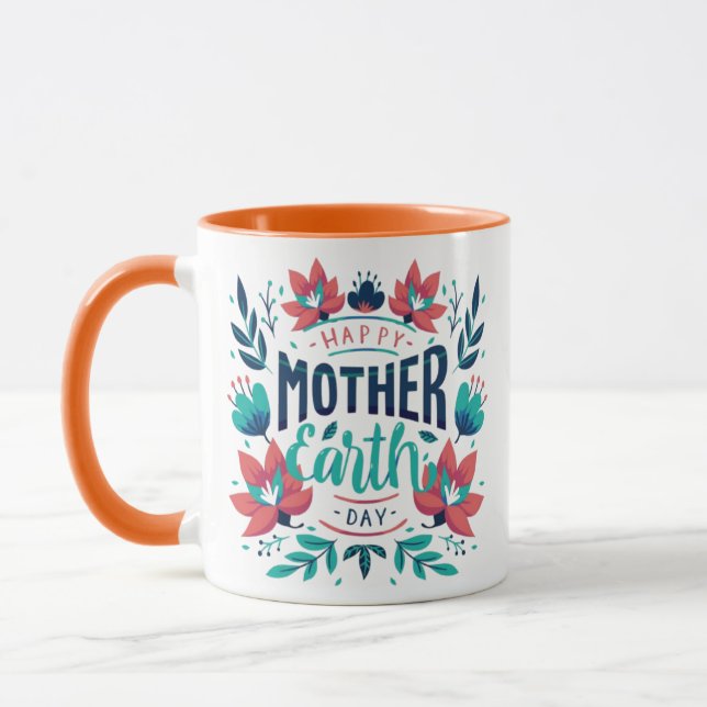 Mug Jour des terres mère dessiné à la main Design-2318 (Gauche)