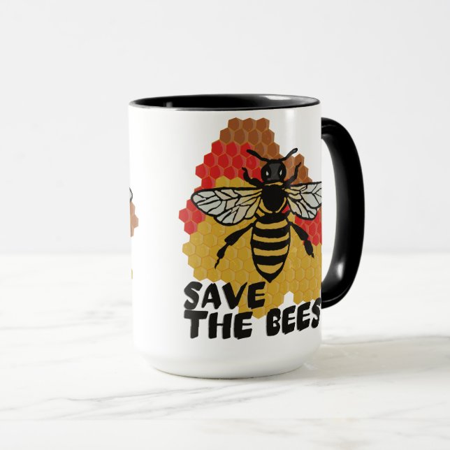 Mug Jour des terres, Sauvez Les Abeilles (Devant droit)