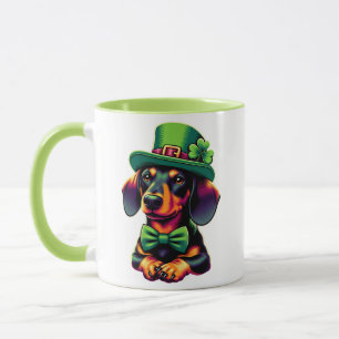 Mug Jour des tours de chien de Lucky Dachshund, Shamro