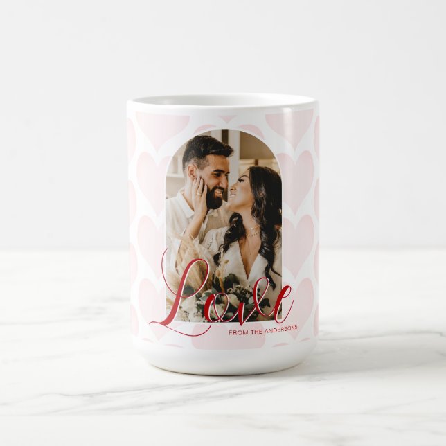 Mug Jour des Valentines Arc romantique Photo personnal (Centre)