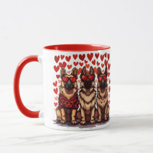 Mug Jour des Valentines Chiens bergers allemands
