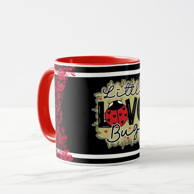 Mug Jour des Valentines de Bug Bug tendance (Devant gauche)