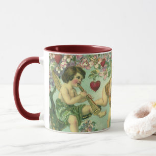 Mug Jour des Valentines vintages Cupidons victoriens C