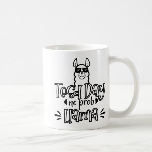 Mug Jour d'essai No Prob-llama Llama Test de l'enseign