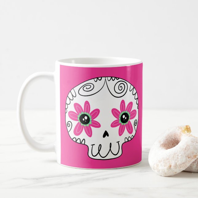 Mug Jour du crâne de sucre des morts (Avec donut)