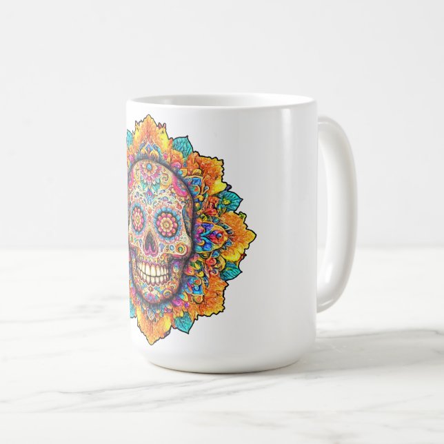 Mug Jour du crâne de sucre mort (Devant droit)