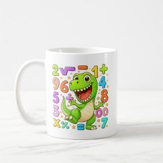 Mug Jour du Nombre 2026 Tenue de Maths Dino Mignonne