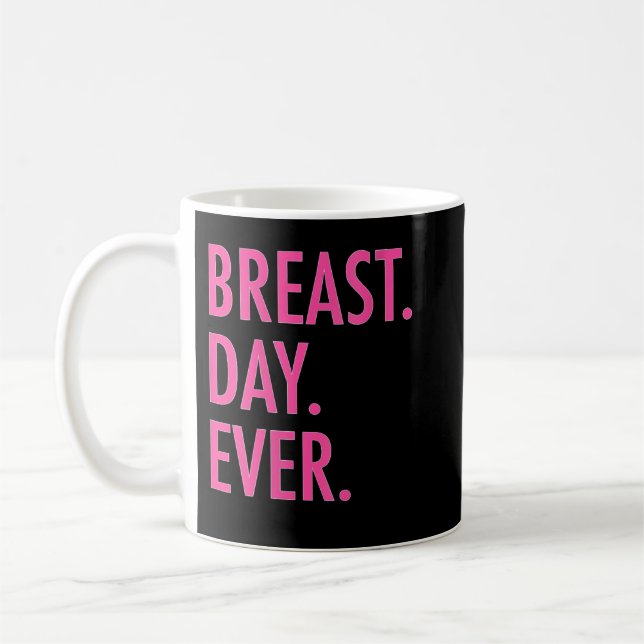 Mug Jour du sein des femmes Jamais drôle cancer du sei (Gauche)