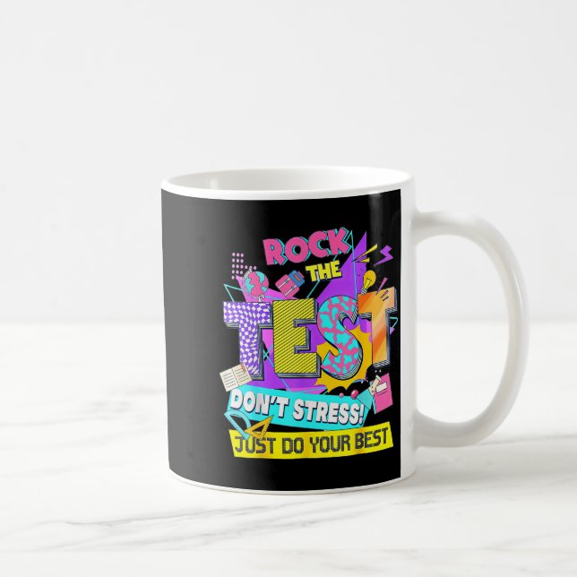 Mug Jour du test, Rock le test ne stressez pas, faites (Droite)