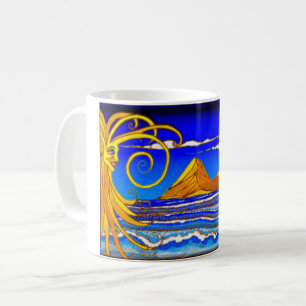 Mug Jour ensoleillé à la plage Aquarelle peinture