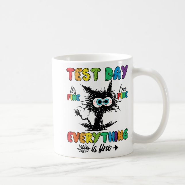 Mug Jour Funny Stress Chat Enseignant Enfants Étudiant (Droite)