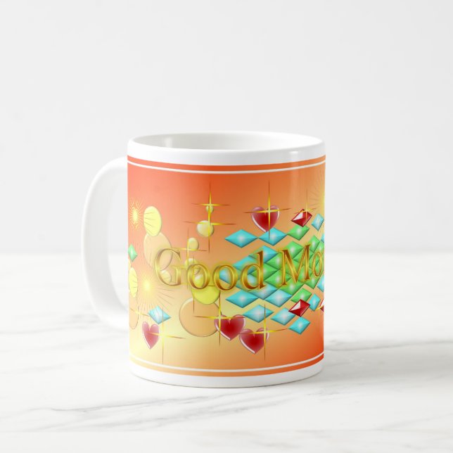 Mug Jour heureux et lumineux Bonjour (Devant gauche)