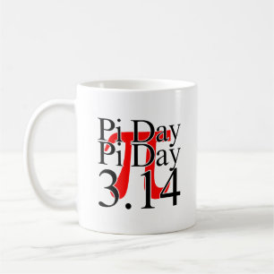 Mug Jour Pi 3.14 Noir Et Rouge