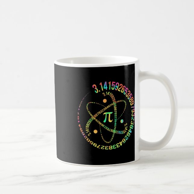 Mug Jour Pi 3.14 Spiral Numéro Pi Enseignante Math Fem (Droite)