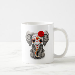 Mug Jour rouge de l'éléphant mort de bébé de crân