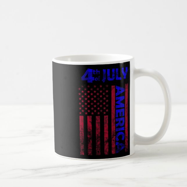 Mug Jour Usa America Drapeau 4 juillet Happy Funny (Droite)