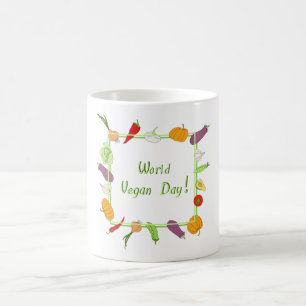Mug Jour végétarien romantique Cute minimaliste