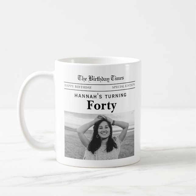 Mug Journal de 40e anniversaire (Gauche)