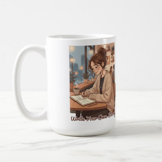 Mug Journal Illustré pour Écrire Votre Propre Histoire (Gauche)