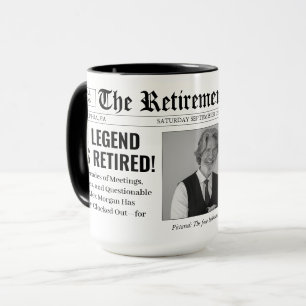 Mug Journal personnalisé de retraite drôle avec photo
