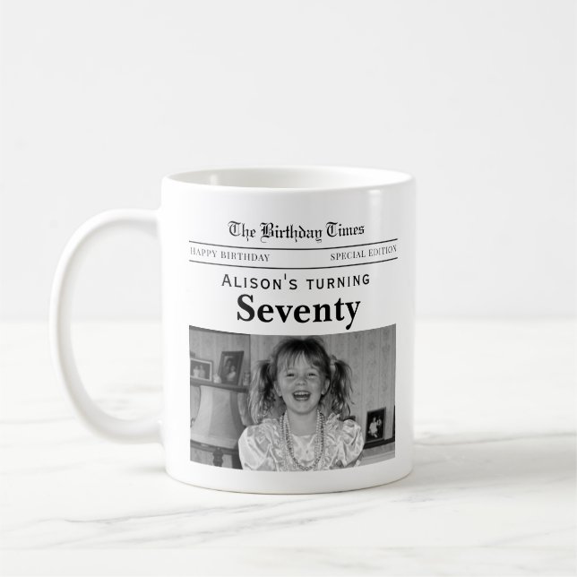 Mug Journal pour 70e anniversaire (Gauche)