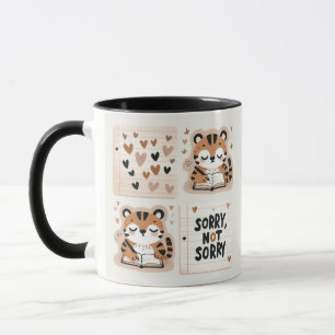 Mug Journalisation Des Tigres Adorables - "Désolé, Pas