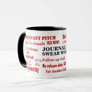 Mug Journaliste Gros Mots Drôles Agacements Bureau