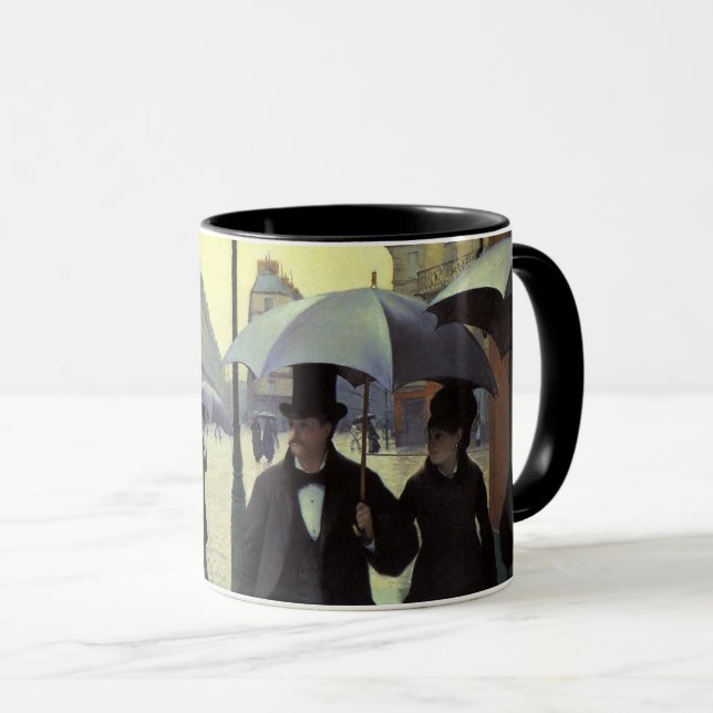 Mug Journée de la Pluie de Paris par Gustave Caillebot (Devant droit)
