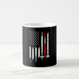 Mug Journée de l'infirmière à drapeau américain Semain